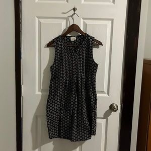 Mara Traders Geometric Black and White Dress with Pockets